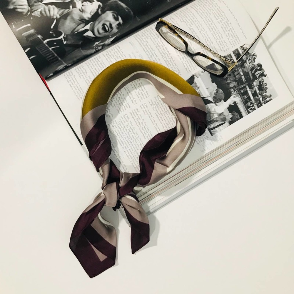 Mauve and Mustard scarf
